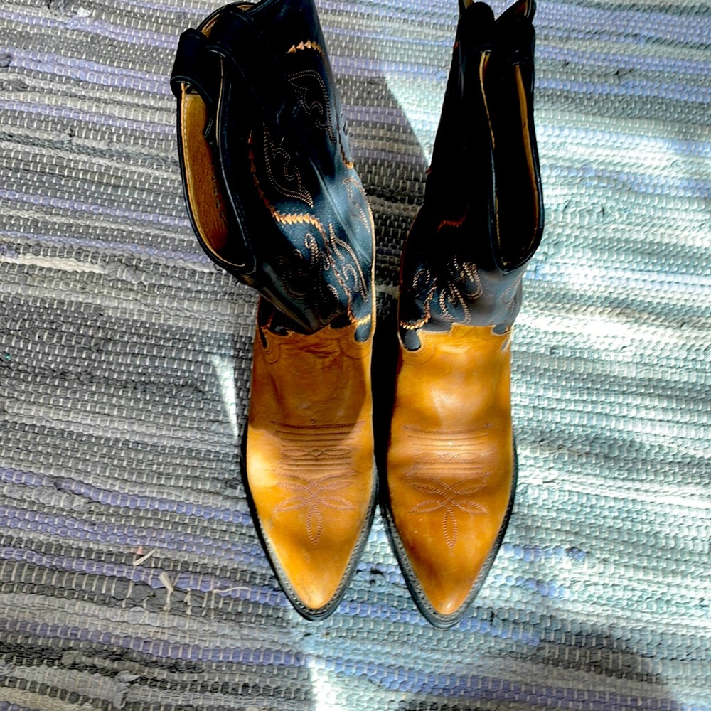 Black and tan boots